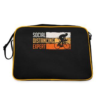 Cycling is my social distancing - Retro Bag - black/gold - Back