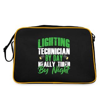 Technicien d’éclairage par jour Light Music Band Cadeau - Sac Retro - noir/or - Dos