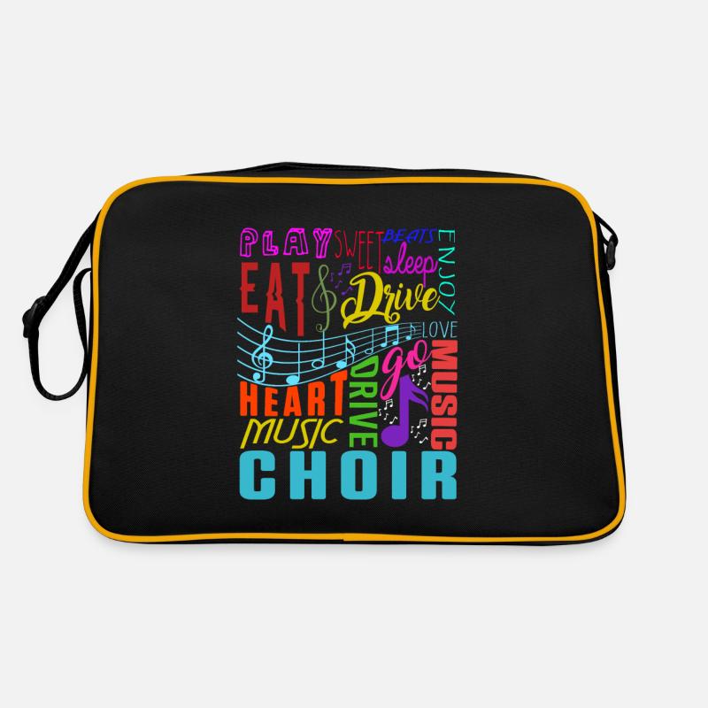 Chormusik Chor Chor Musik Dirigent Geschenk - Retro Tasche - Schwarz/Gold