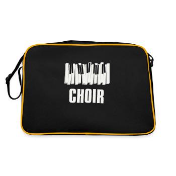 Chor Klavier Chor Musik Chor Singen Geschenk - Retro Tasche - Schwarz/Gold - Hinten