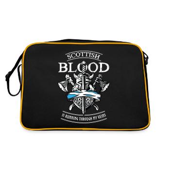 Le sang écossais Coule à travers Mes veines - Sac Retro - noir/or - Dos