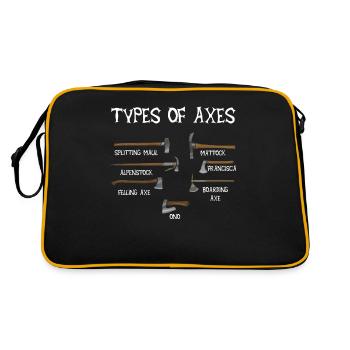 Types de Haches, Hache, Vikings, Vikings, Nordiques - Sac Retro - noir/or - Dos