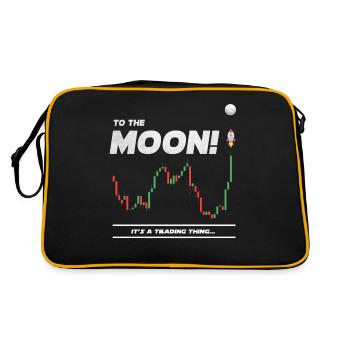 Bitcoin-Marchand Vers la Lune, Crypto - Sac Retro - noir/or - Dos