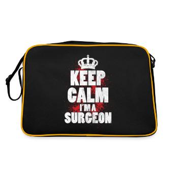Keep Calm I'm A Surgeon Medicine Hospital Job Gift - Retro Bag - black/gold - Back