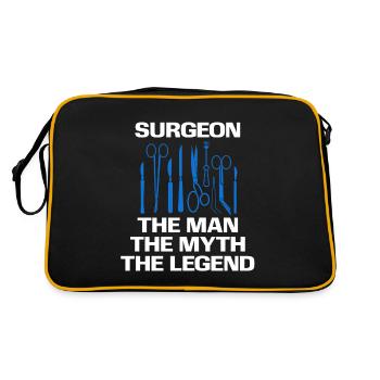 Surgeon The Man Medicine Doctor Hospital Job Gift - Retro Bag - black/gold - Back