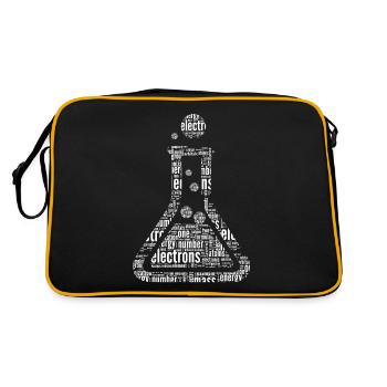 Cadeau pour les professeurs de physique et de chimie - Sac Retro - noir/or - Dos