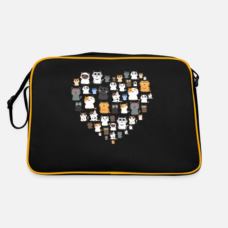 Katzenrassen, Katzen, Kätzchen Mit Liebe Retro Tasche
