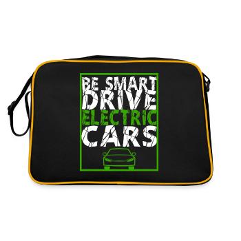 Soyez Smart Drive Electric Cars ECar Electric Gift - Sac Retro - noir/or - Dos