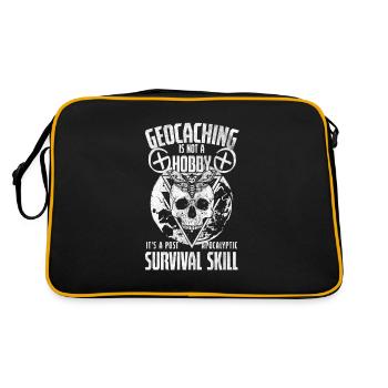 Geocaching Pastime GPS Navigation Navigational - Retro Bag - black/gold - Back