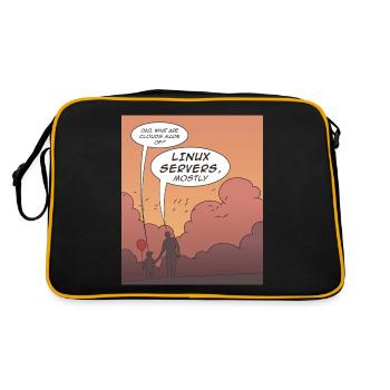 Lustiges Coding Programmiersprachen Design - Retro Tasche - Schwarz/Gold - Hinten