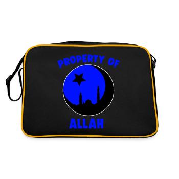 Eigentum allah Moschee Islam Religion Muslim - Retro Tasche - Schwarz/Gold - Hinten