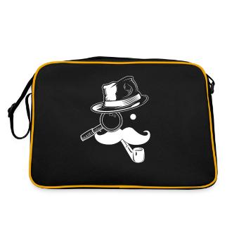 Detektiv, Kinder, - Retro Tasche - Schwarz/Gold - Hinten