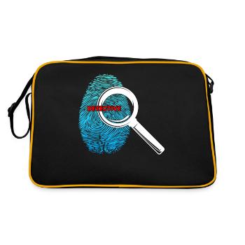 Detektiv, Kinder, - Retro Tasche - Schwarz/Gold - Hinten