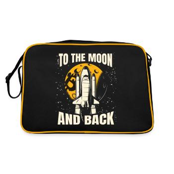 Bitcoin, crypto-monnaie, Crypto Vers la Lune - Sac Retro - noir/or - Dos