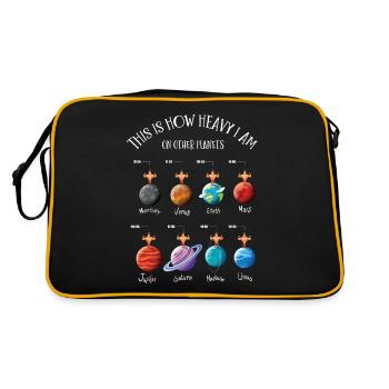 Planètes, univers, Dur Sur les planètes - Sac Retro - noir/or - Dos