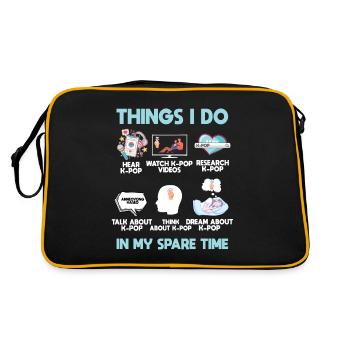 K Pop, Les choses, Je Dans Mon Temps Libre - Sac Retro - noir/or - Dos
