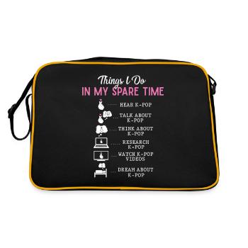 KPOP-Freizeit - Retro Tasche - Schwarz/Gold - Hinten