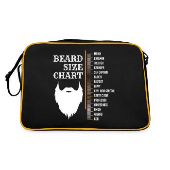 Bear Size Chart, Bearded, Bearded - Retro Bag - black/gold - Back