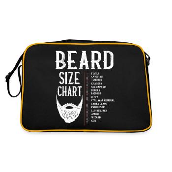 Beard size chart, beard, beard length - Retro Bag - black/gold - Back