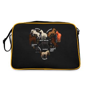 Espèces de chevaux, de chevaux, d’Arabes - Sac Retro - noir/or - Dos