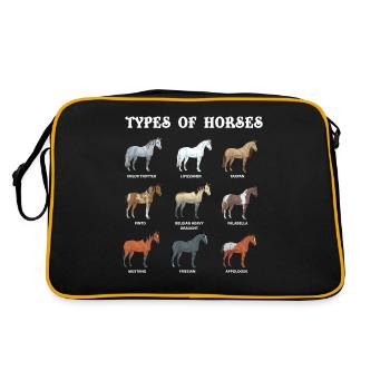 Espèces de chevaux, de chevaux, d’Arabes - Sac Retro - noir/or - Dos