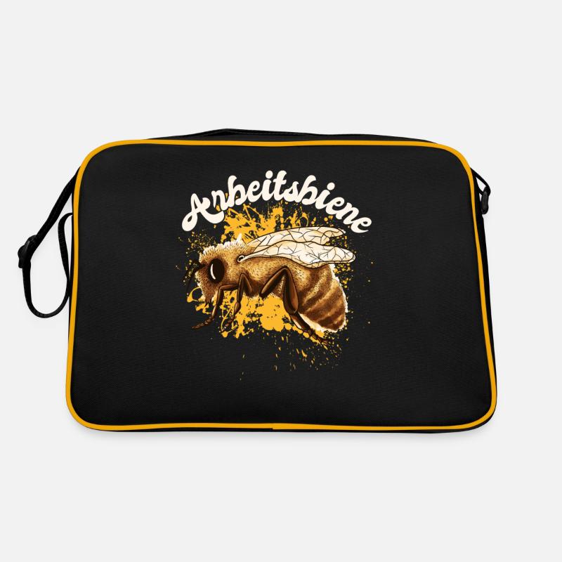 Arbeitsbiene, Fleissig Retro Tasche