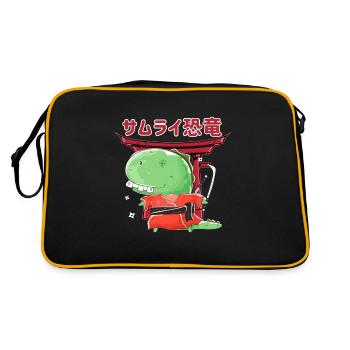 Samurai Dino Ninja Japan Shinobi Katana Kendo Gift - Retro Bag - black/gold - Back