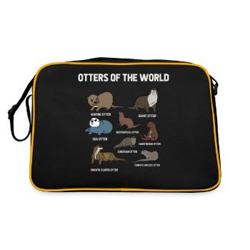 Loutres du monde, loutres - Sac Retro - noir/or - Dos