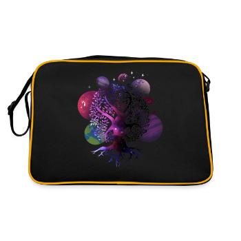 Tree of Life Galaxy, Planets, Solar System, - Retro Bag - black/gold - Back
