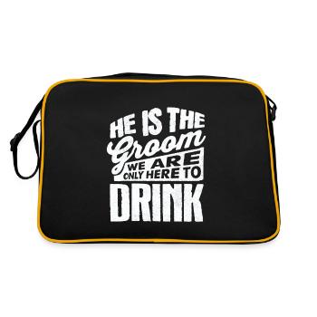 Il est Le Marié, Le Nous Seulement Ici Boire, Pour - Sac Retro - noir/or - Dos