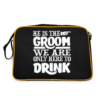 Il est Le Marié, Le Nous Seulement Ici Boire, Pour - Sac Retro - noir/or - Dos