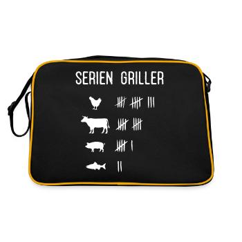 Serial Griller, Grilling, BBQ, Smoking, Grill - Retro Bag - black/gold - Back