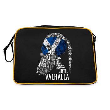 To Valhalla, Viking, Viking Scottish - Retro Bag - black/gold - Back