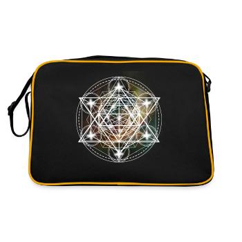 Metatron Cube Géométrie Sacred Yoga spirituel - Sac Retro - noir/or - Dos