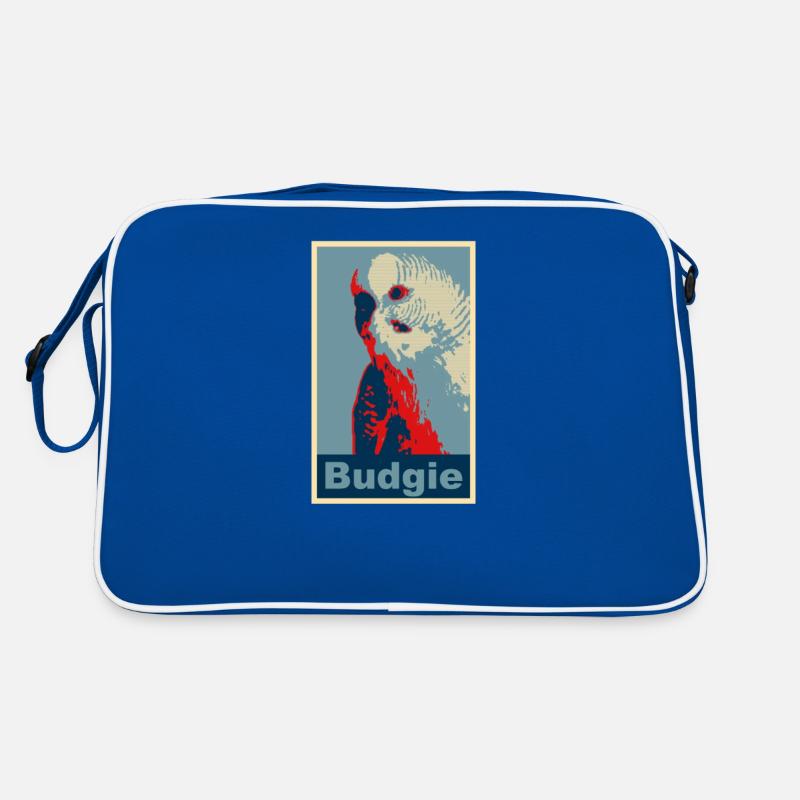 Wellensittich Budgie Bild Retro Tasche