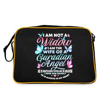 Veuve d’un homme beau, deuil, - Sac Retro - noir/or - Dos