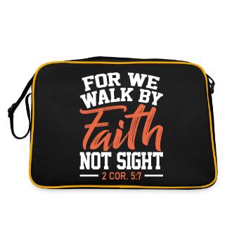 Verse biblique, Dieu chrétien, prière - Sac Retro - noir/or - Dos