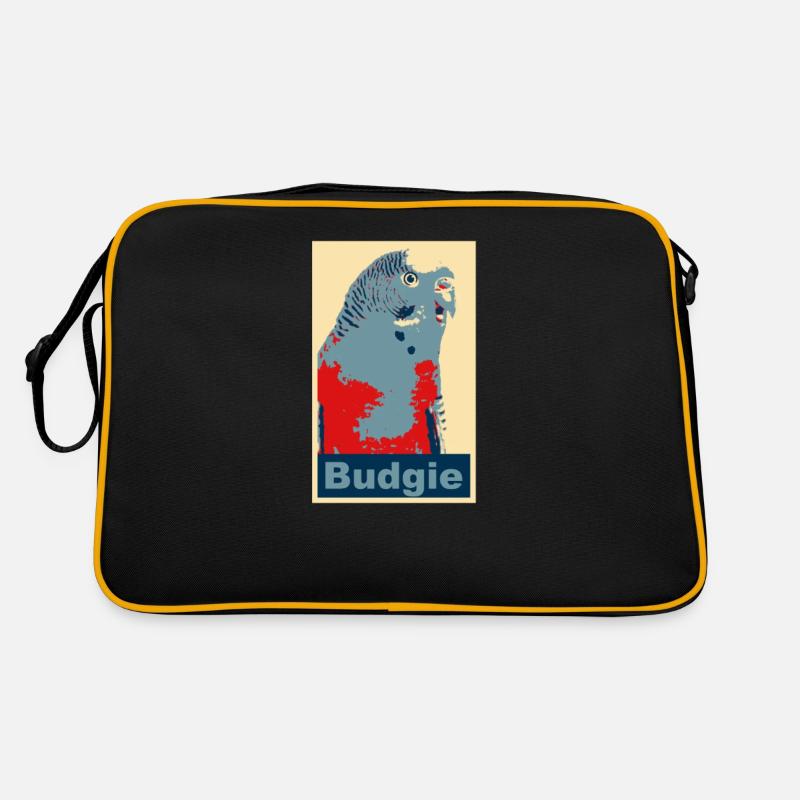 Wellensittich Budgie Bild Retro Tasche