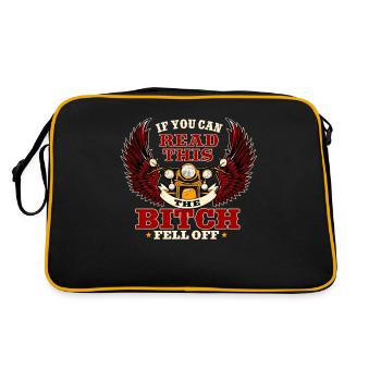 Si vous pouvez lire, Est La chienne - Sac Retro - noir/or - Dos