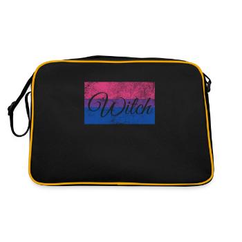 Bi Witch - Lesbian - Bi Flag - Bi Witch Flag - Retro Bag - black/gold - Back