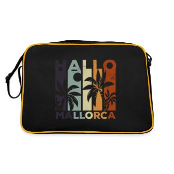 Schule ist vorbei, ab in den Urlaub! - Retro Tasche - Schwarz/Gold - Hinten