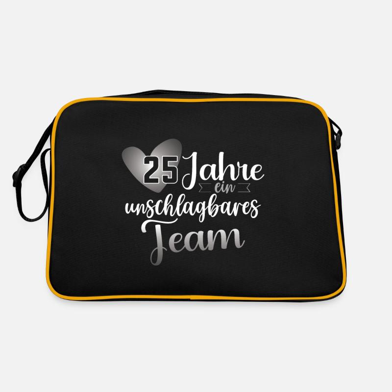 Traumpaar seit 25 Jahren Silberhochzeit Geschenk Retro Tasche