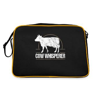Éleveur Élevage De Vaches Lait Vache Chuchoteur - Sac Retro - noir/or - Dos