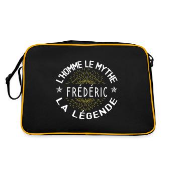 L'homme le mythe - Cadeau Anniversaire Frédéric - Sac Retro - noir/or - Dos