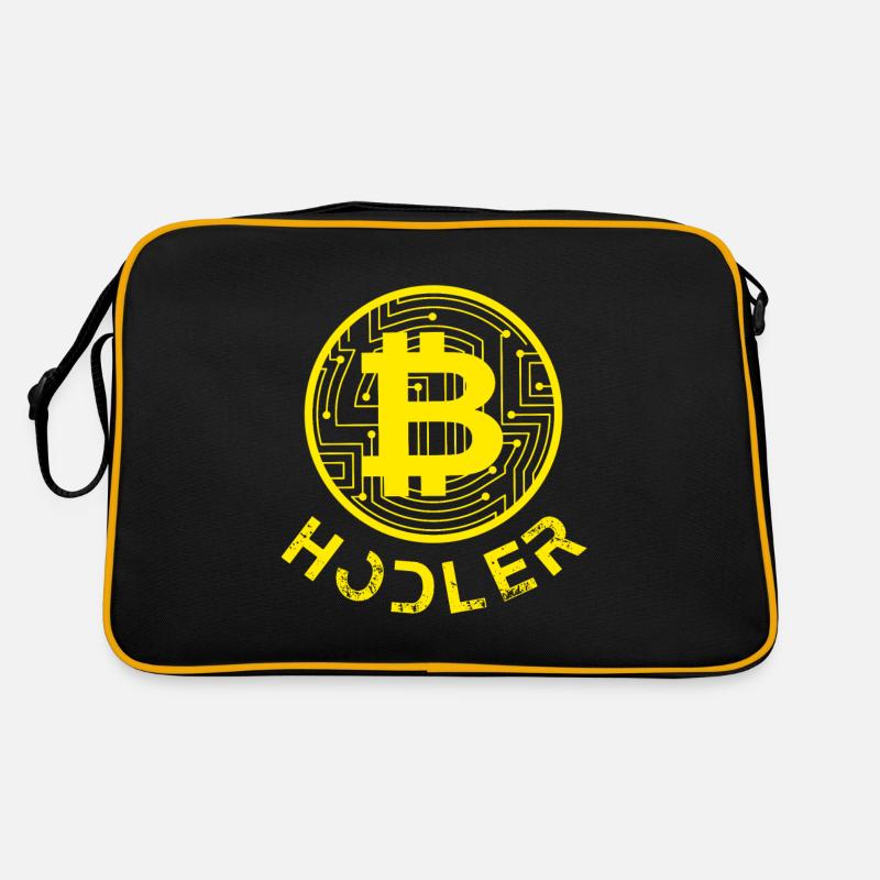 Bitcoin Hodler Crypto BTC Crypto Cadeau - Sac Retro - noir/or