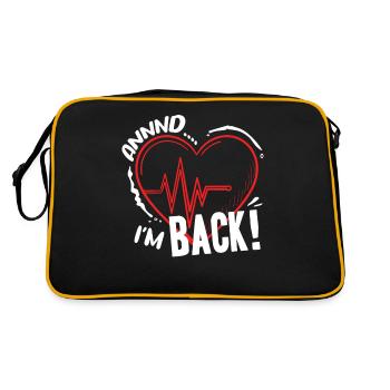 Heart attack survivor - Retro Bag - black/gold - Back
