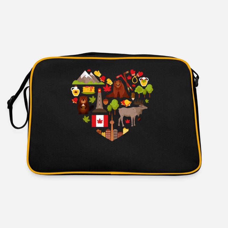 Canadien, Canada, Feuille d’érable Sac Retro