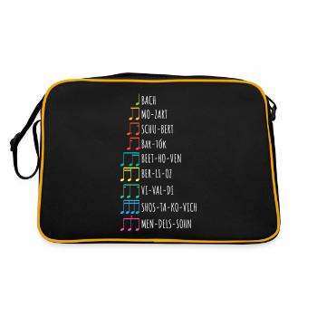 Compositeurs classiques, compositeurs, musique - Sac Retro - noir/or - Dos