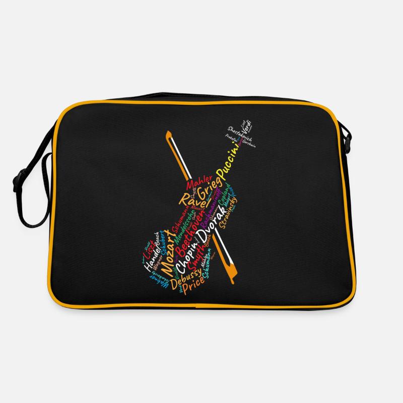 Compositeurs classiques, compositeurs, musique - Sac Retro - noir/or