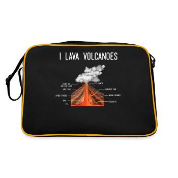 Volcan, Lave Magma terrestre - Sac Retro - noir/or - Dos
